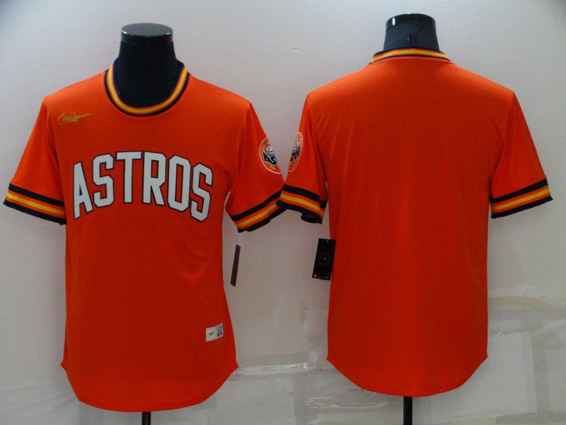 Men Houston Astros Blank Orange Game Throwback Nike 2022 MLB Jersey